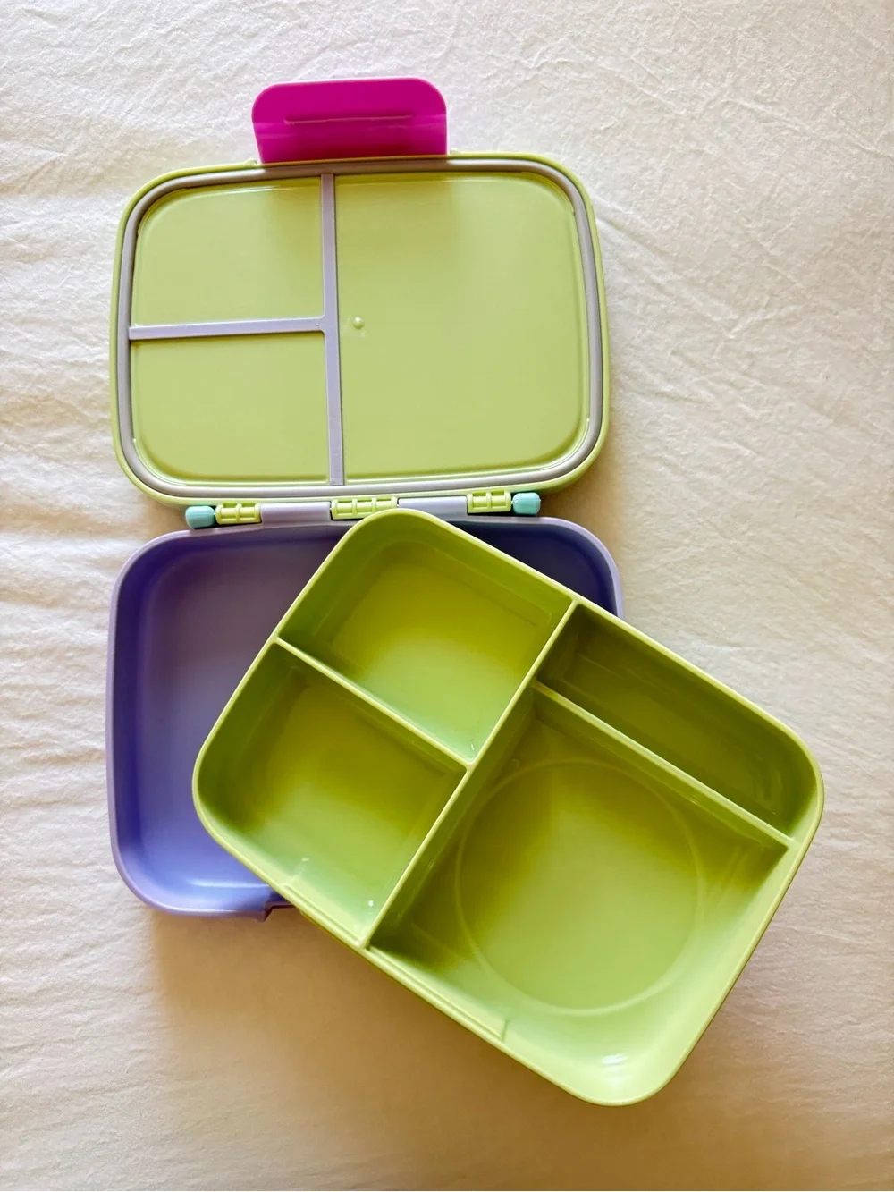 Kids Purple & Sage lunch Box - Leak-Resistant Snack Container